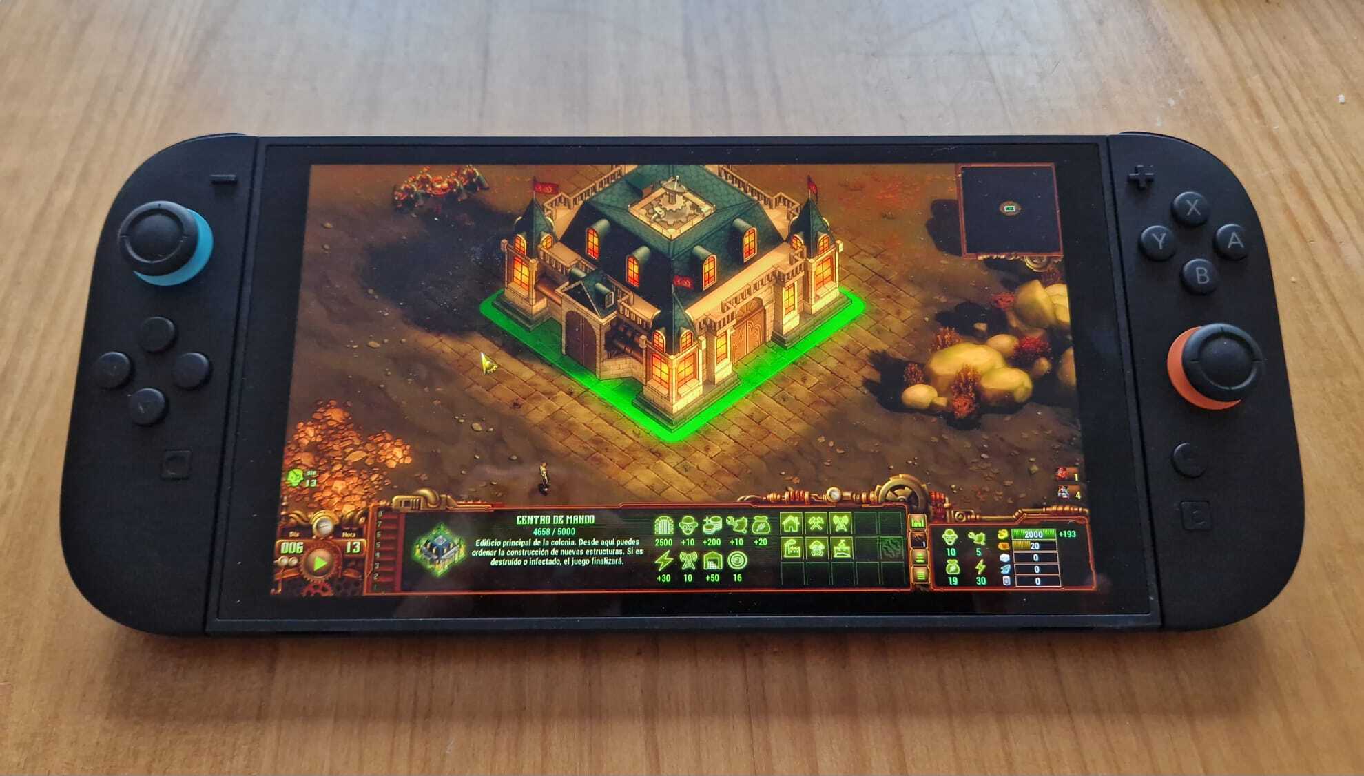 They Are Billions running in handheld mode on Nintendo Switch 2
